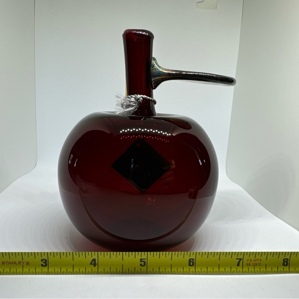 Oiva Toikka Apple Red fruit Iittala art glass Design Finland hand blown Numbered - Picture 10 of 11